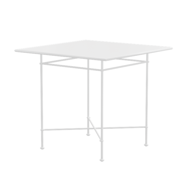 Gigi Cafe Table - White Timber Laminate Top - 80cm Sq 